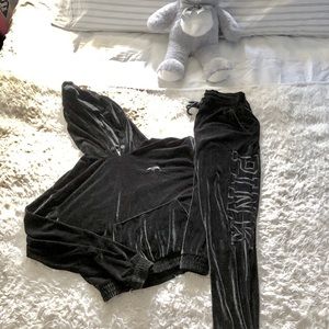 Victoria secret joggers with crop sweatshirt